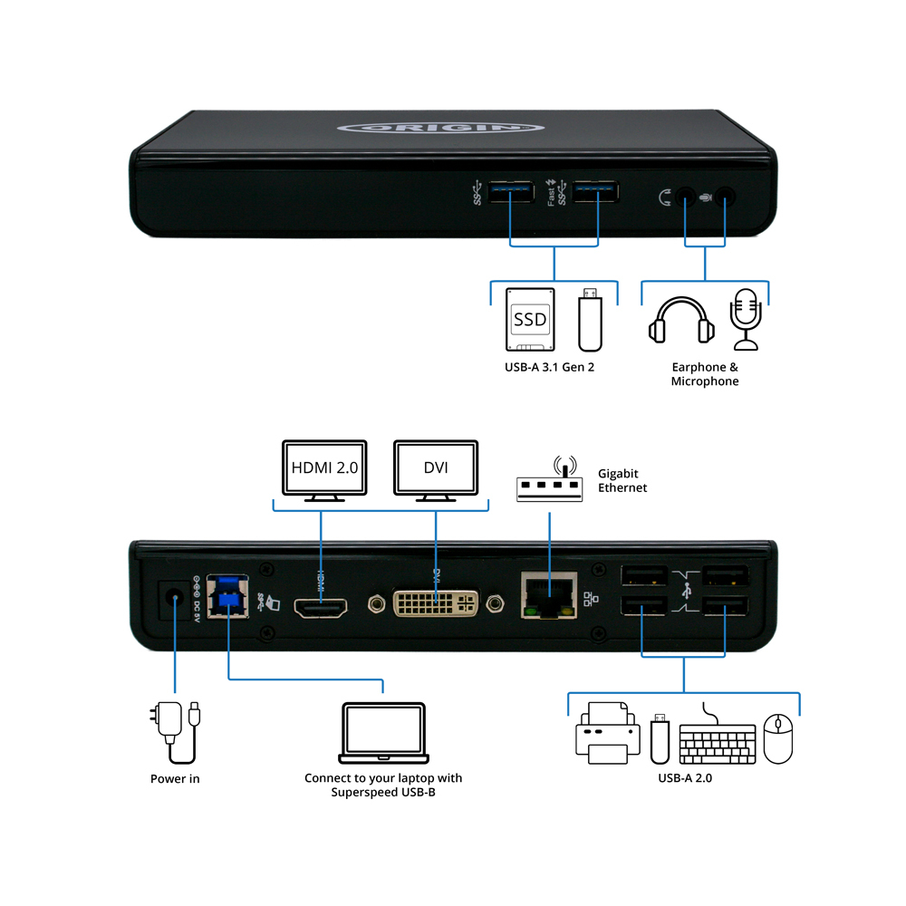 Docking Station USB 3.0 EQV to DELL D3100 thumbnail