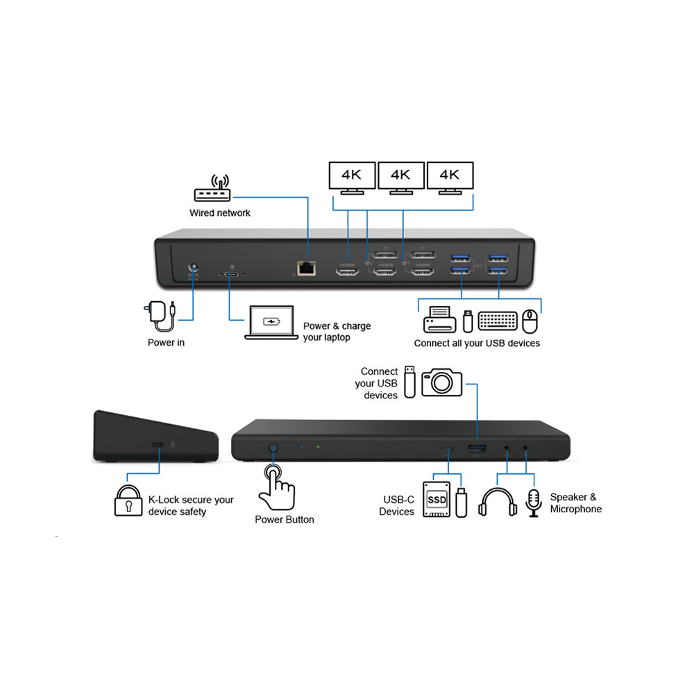 Docking Station USB-C/A Triple 4K thumbnail