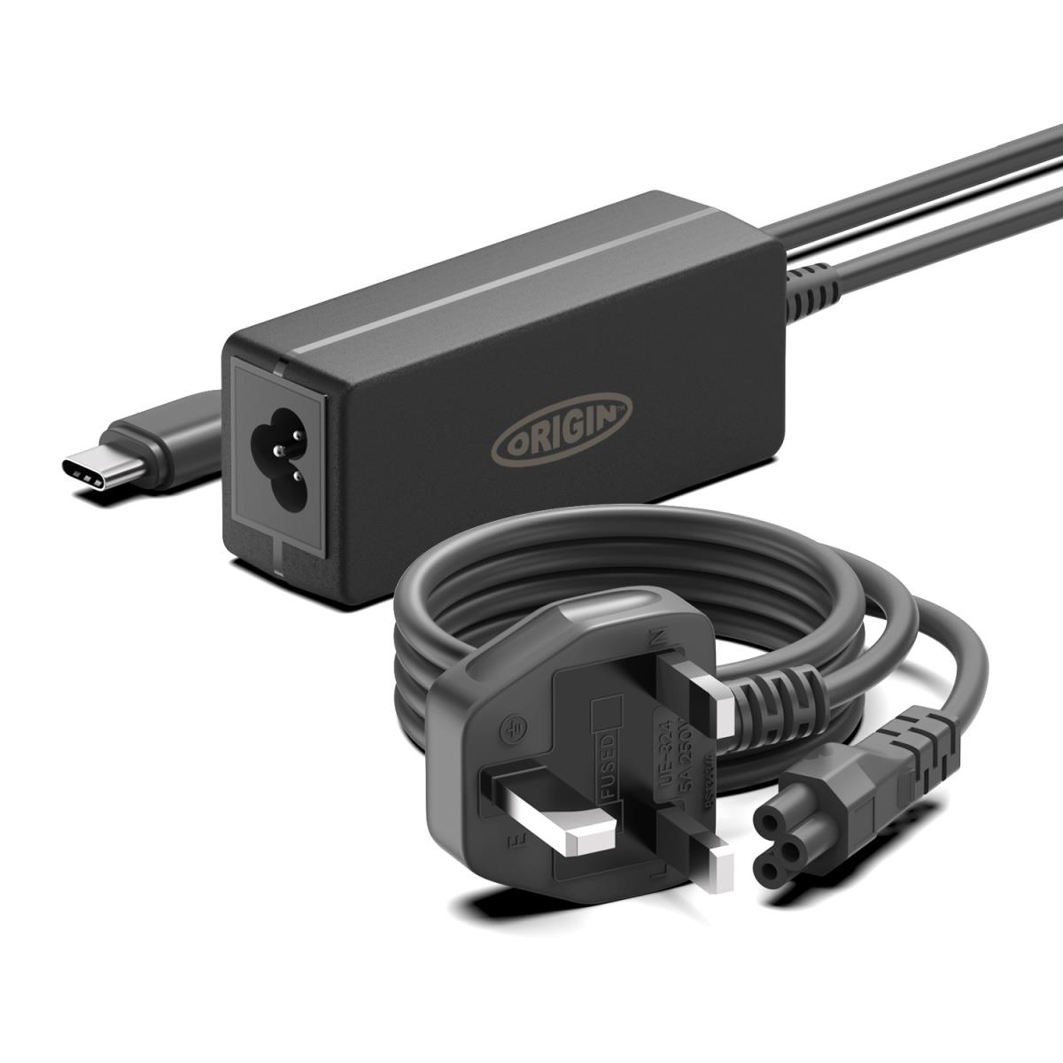 Origin 65W USB-C Adapter with UK Cable thumbnail