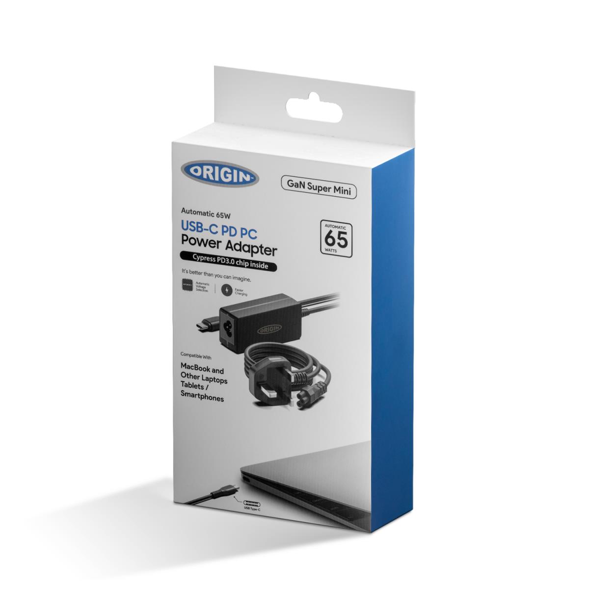 Origin 65W USB-C Adapter with UK Cable thumbnail