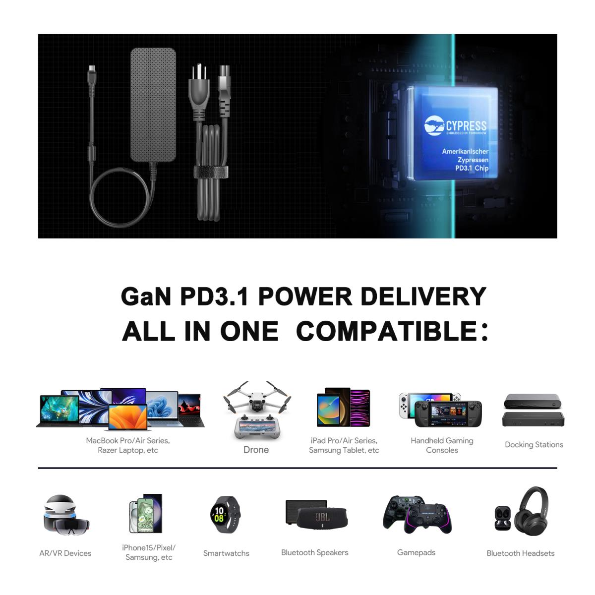 Origin 140W USB-C Adapter with UK Cable thumbnail