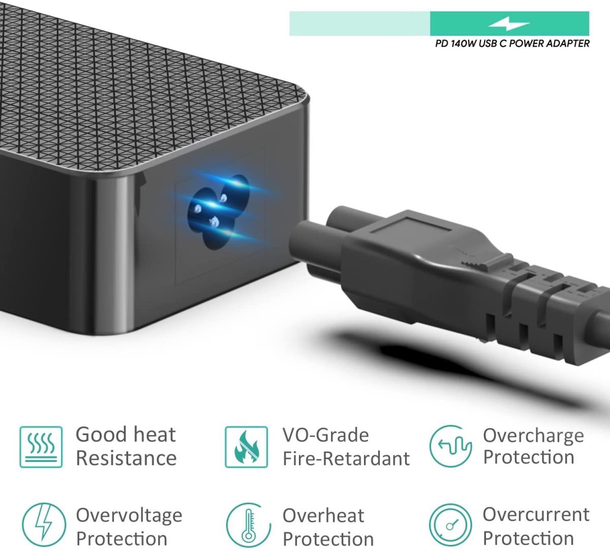 Origin 140W USB-C Adapter with UK Cable thumbnail