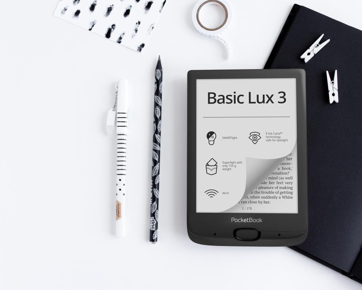 PocketBook Basic Lux 3 e-book reader 8 GB Wi-Fi Black thumbnail