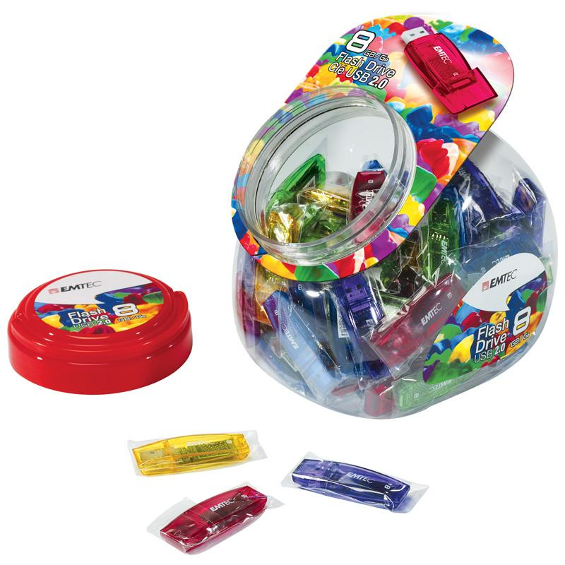 EU Product - USB2.0 C410 8GB Candy Jar 80 pces thumbnail