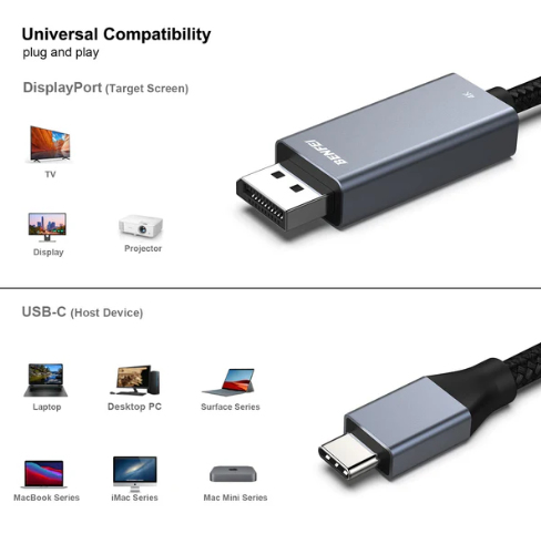 USB-C to DisplayPort 8K Cable - 1.8m thumbnail