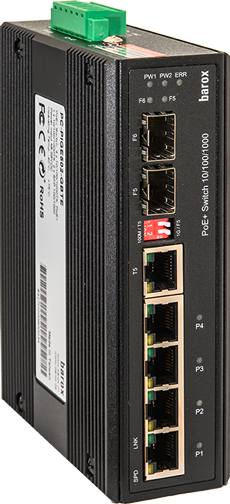 EU Product - Switch 5-Port 10/100/1000XT, 4xPoE RJ45 2x100/1000FX thumbnail