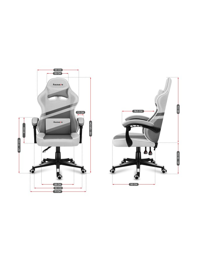 huzaro Gaming chair - Huzaro Force 4.4 White Mesh thumbnail