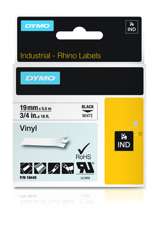 18445 19mm White Vinyl Tape - S0718620 thumbnail