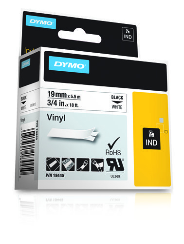 18445 19mm White Vinyl Tape - S0718620 thumbnail