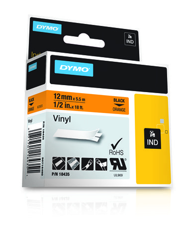 18435 12mm Orange Vinyl Tape - S0718490 thumbnail
