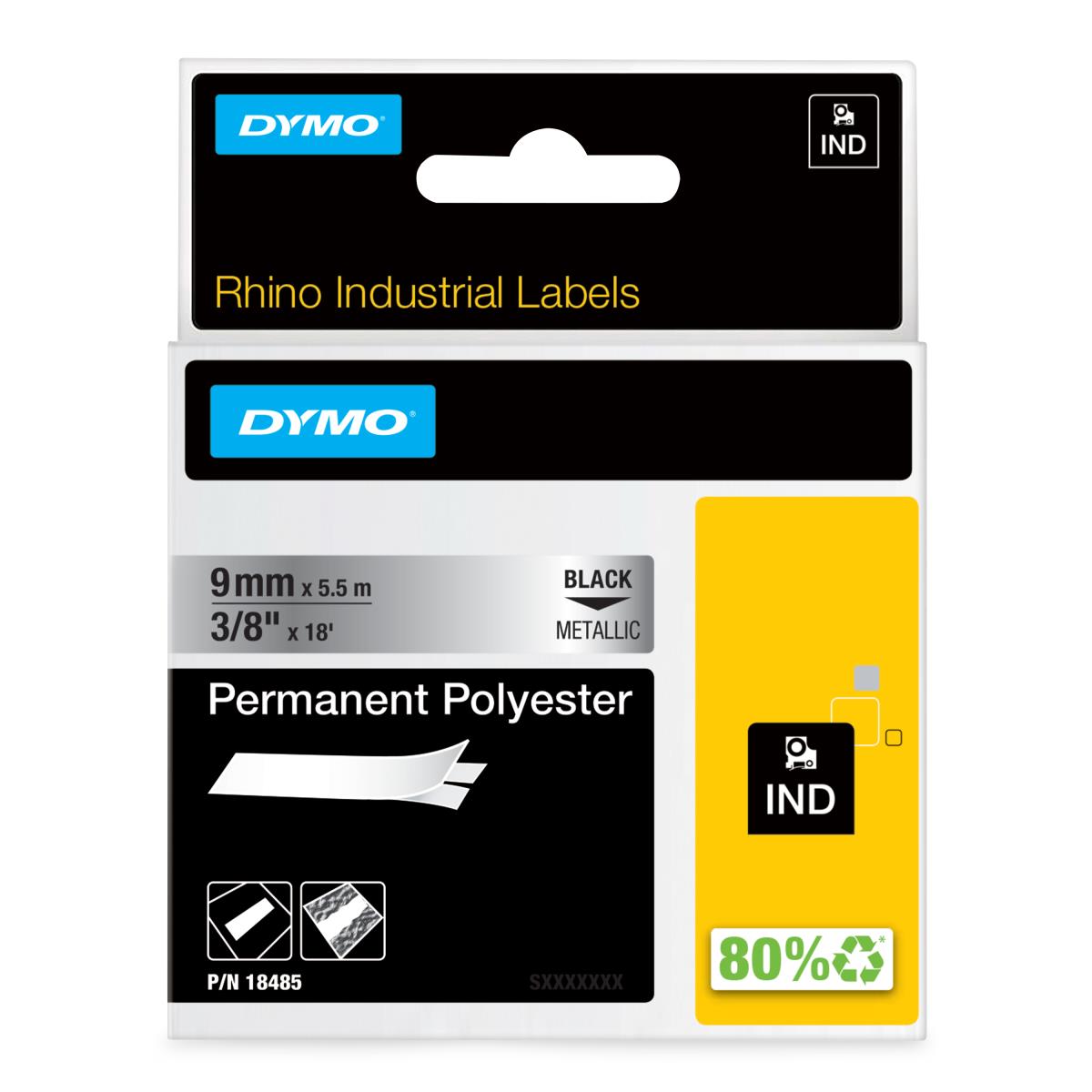 EU Product - Rhino Band Polyes.  9mmx5.5m schwarz->metallic thumbnail