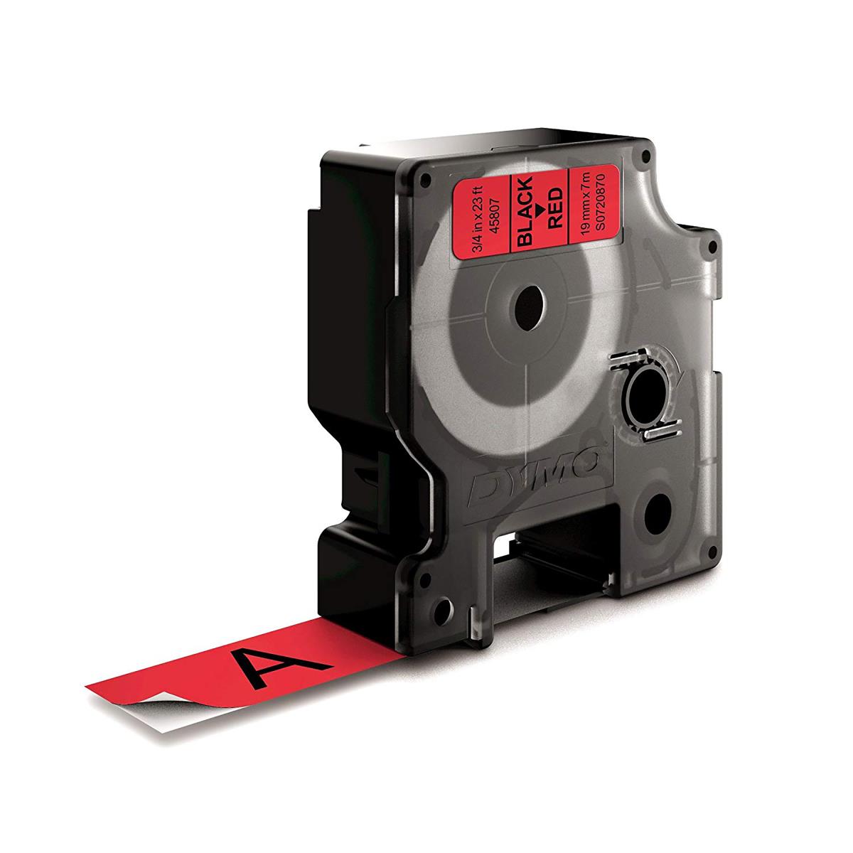 45807 19mm x 7m Black on Red Tape thumbnail