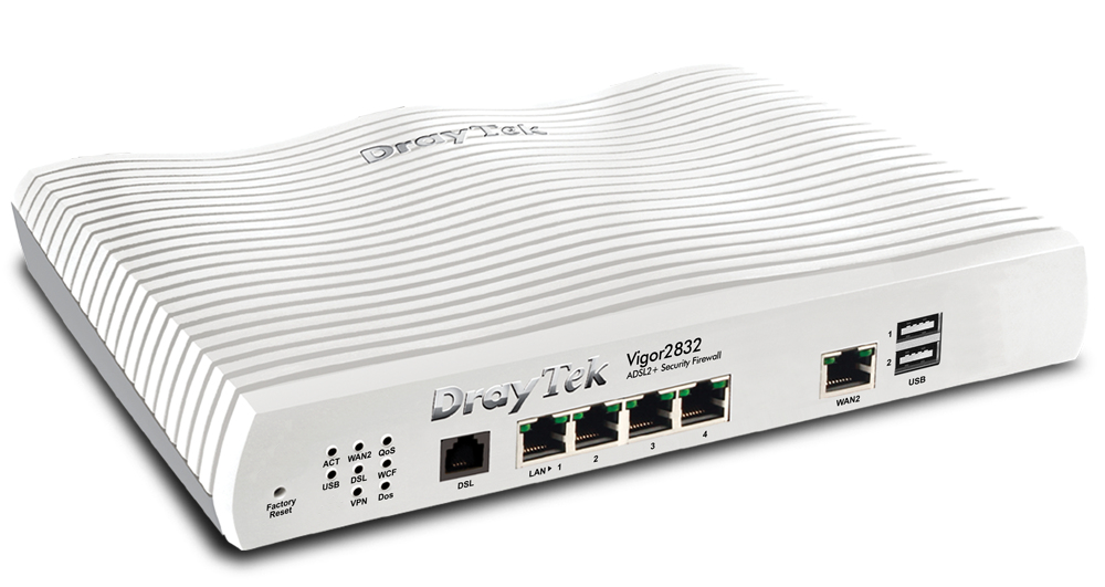 Draytek Vigor 2832 wired router Gigabit Ethernet White thumbnail