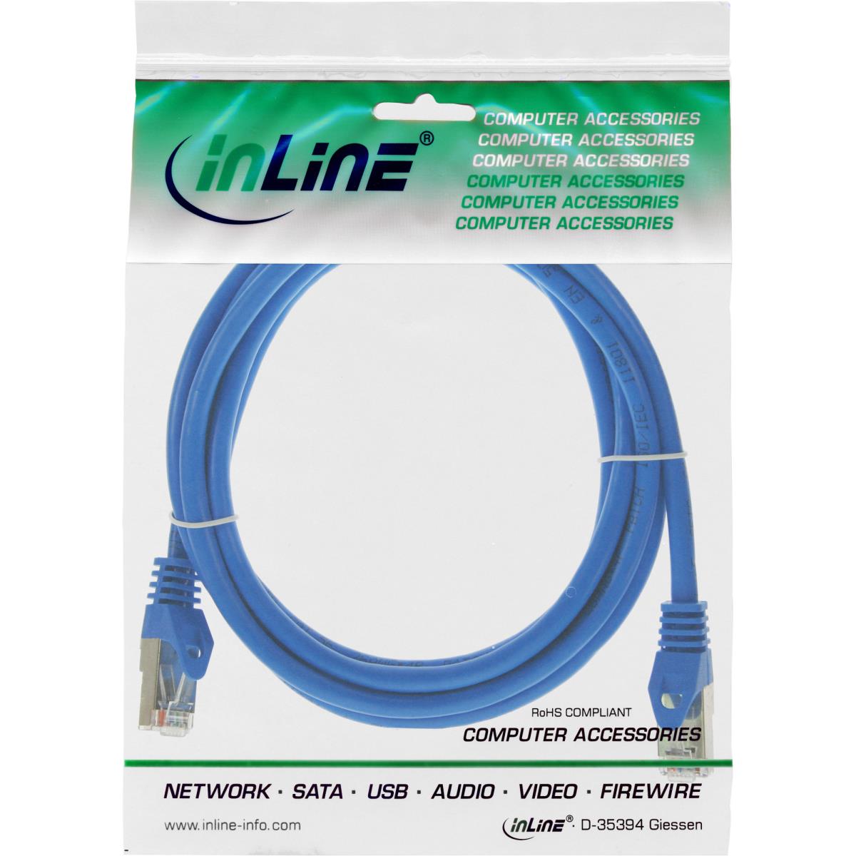 EU Product - - Patchkabel, SF/UTP, Cat.5e, blau, 1m thumbnail