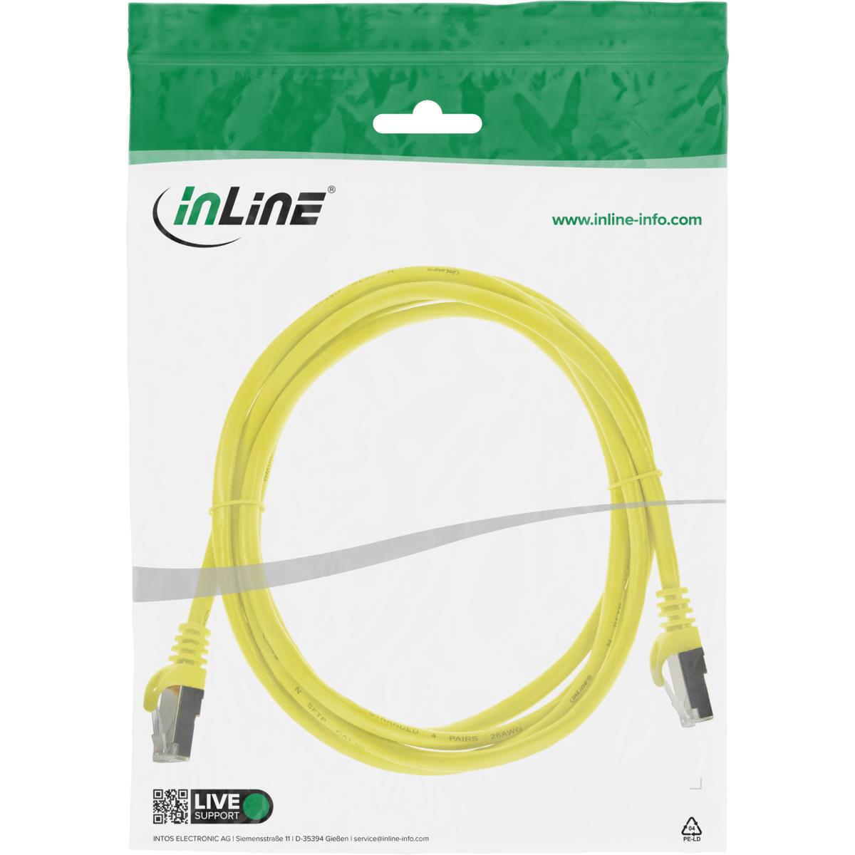 EU Product - - Patchkabel, SF/UTP, Cat.5e, gelb, 1m thumbnail