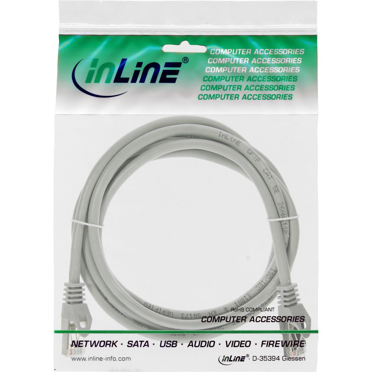 EU Product - - Patchkabel, SF/UTP, Cat.5e, grau, 2m thumbnail