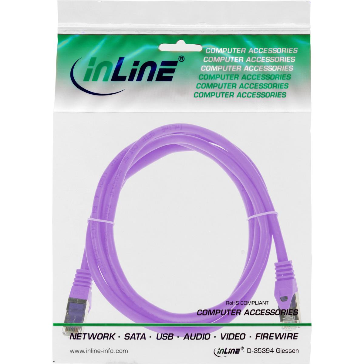 EU Product - - Patchkabel, SF/UTP, Cat.5e, purple, 2m thumbnail