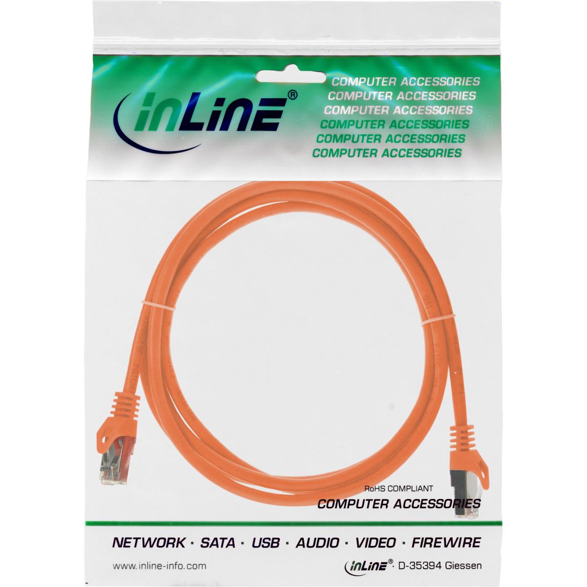 EU Product - - Patchkabel, SF/UTP, Cat.5e, orange, 3m thumbnail