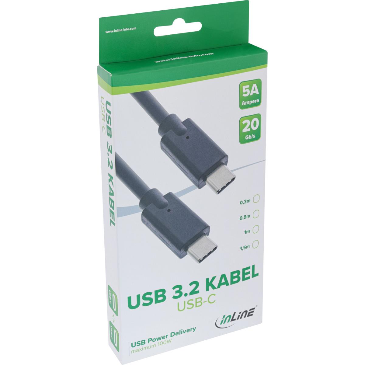 EU Product - - USB 3.2 Gen.2 Kabel, USB Typ-C Stecker/Stecker, schwarz, 2m thumbnail