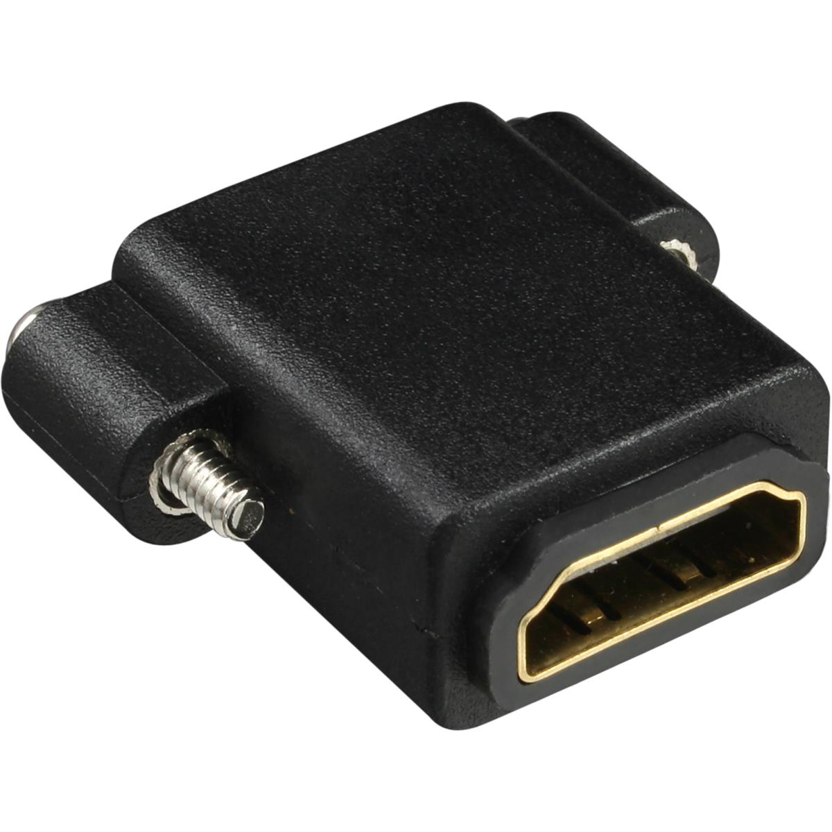EU Product - - HDMI Adapter zum Einbau mit Gewinde, HDMI A Buchse/Buchse, vergoldete Kontakte thumbnail