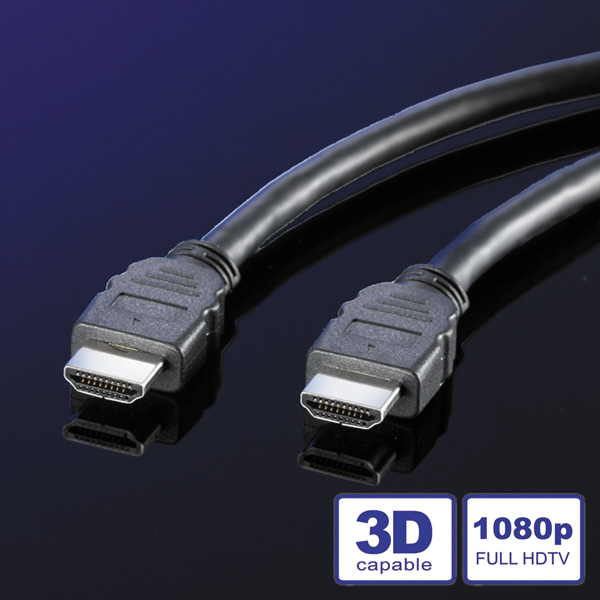 EU Product - - HDMI Kabel, HDMI-High Speed, Stecker / Stecker, schwarz, 1m thumbnail