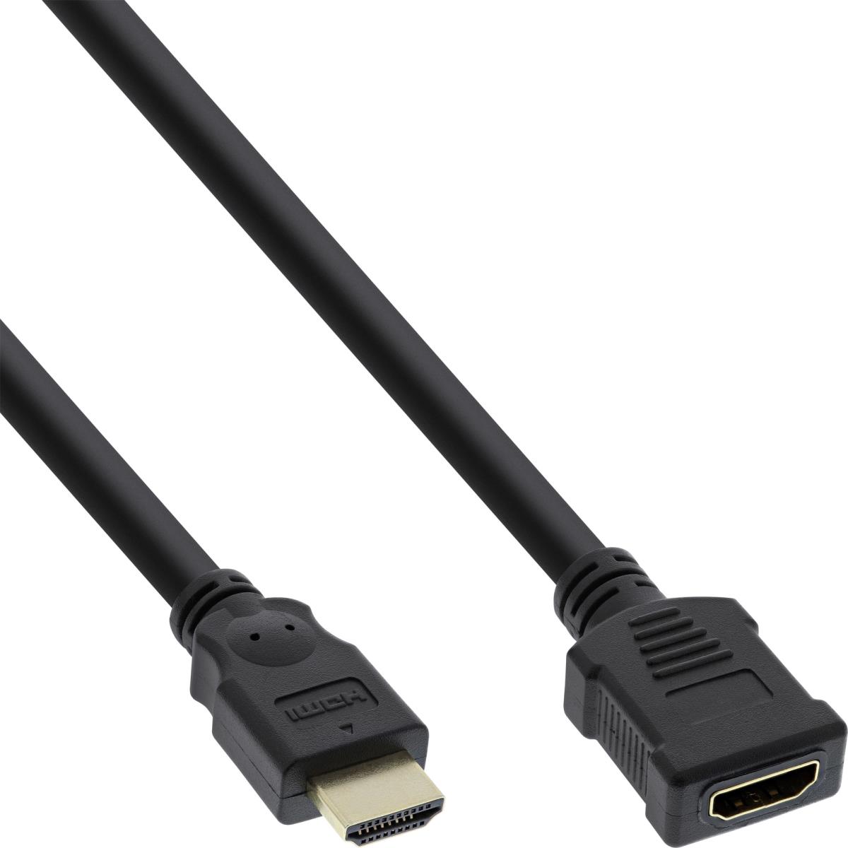 EU Product - - HDMI Verl�ngerung, HDMI-High Speed, Stecker / Buchse, schwarz, vergoldete Kontakte, 2m thumbnail