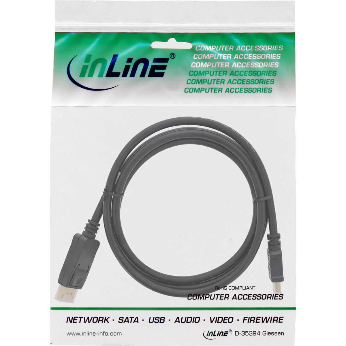 EU Product - - DisplayPort zu HDMI Konverter Kabel, schwarz, 1,5m thumbnail