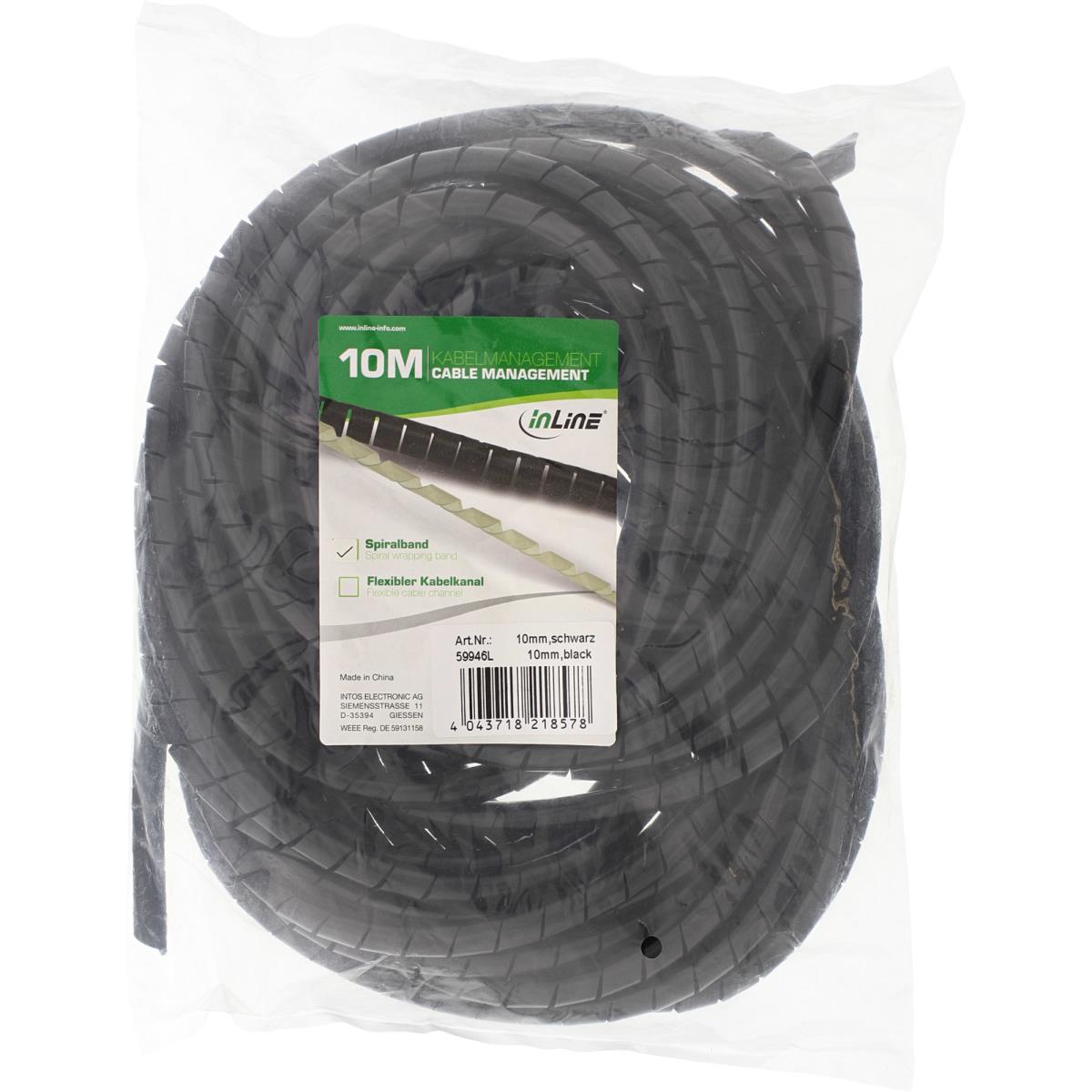 EU Product - - flexibler Kabelkanal/Kabelschlauch 10m, schwarz, 10mm thumbnail
