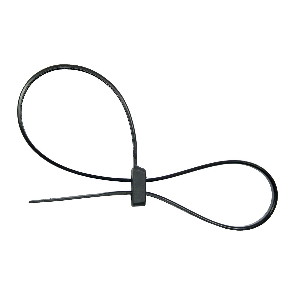 EU Product - - Kabelbinder mit Doppelkopf, L�nge 300mm, Breite 4,8mm, schwarz, 100 St�ck thumbnail