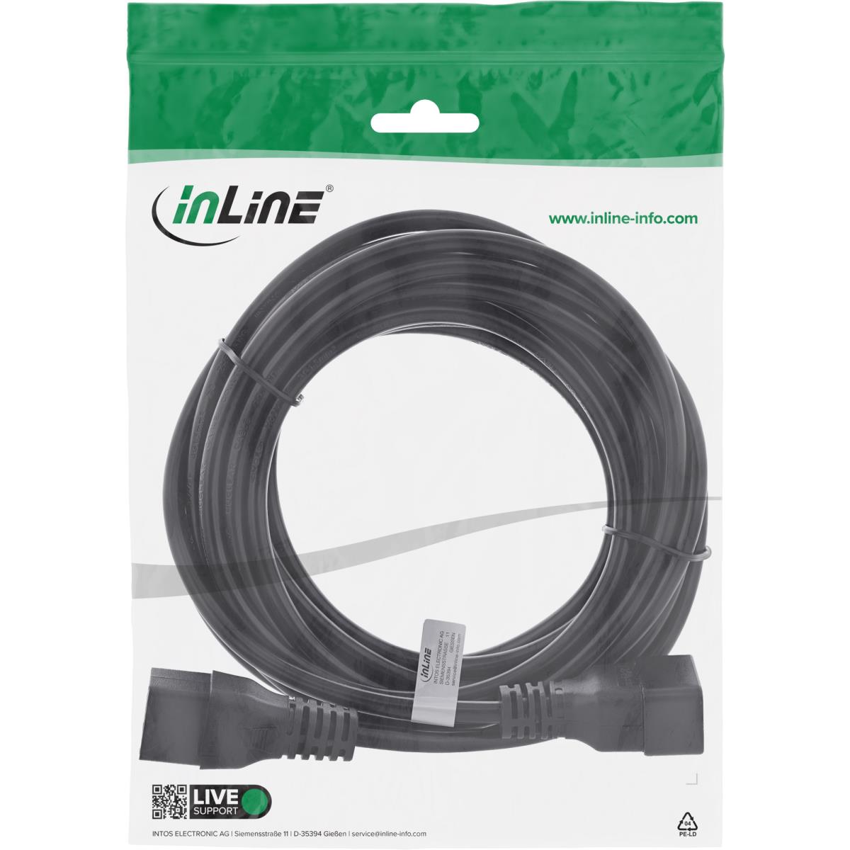 EU Product - - Kaltger�teverl�ngerung 16A, C19 auf C20, 3m thumbnail