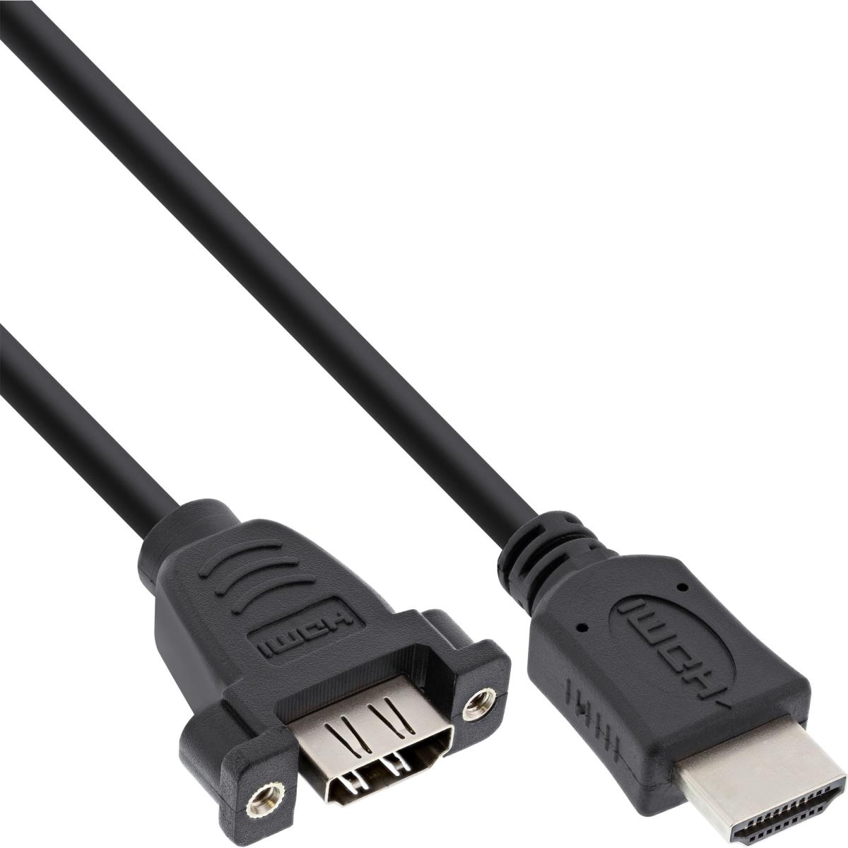 EU Product - - HDMI 4K2K Adapterkabel zum Einbau, HDMI A Stecker/Buchse, 0,6m thumbnail