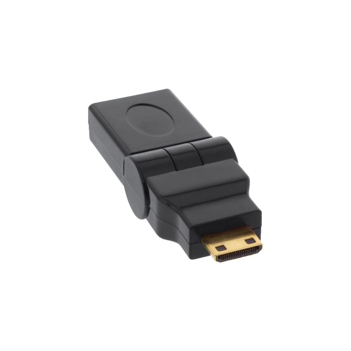 EU Product - - HDMI Adapter, HDMI A Buchse auf Mini HDMI C Stecker, flexibel, 4K2K kompatibel, vergoldete Kontakte thumbnail