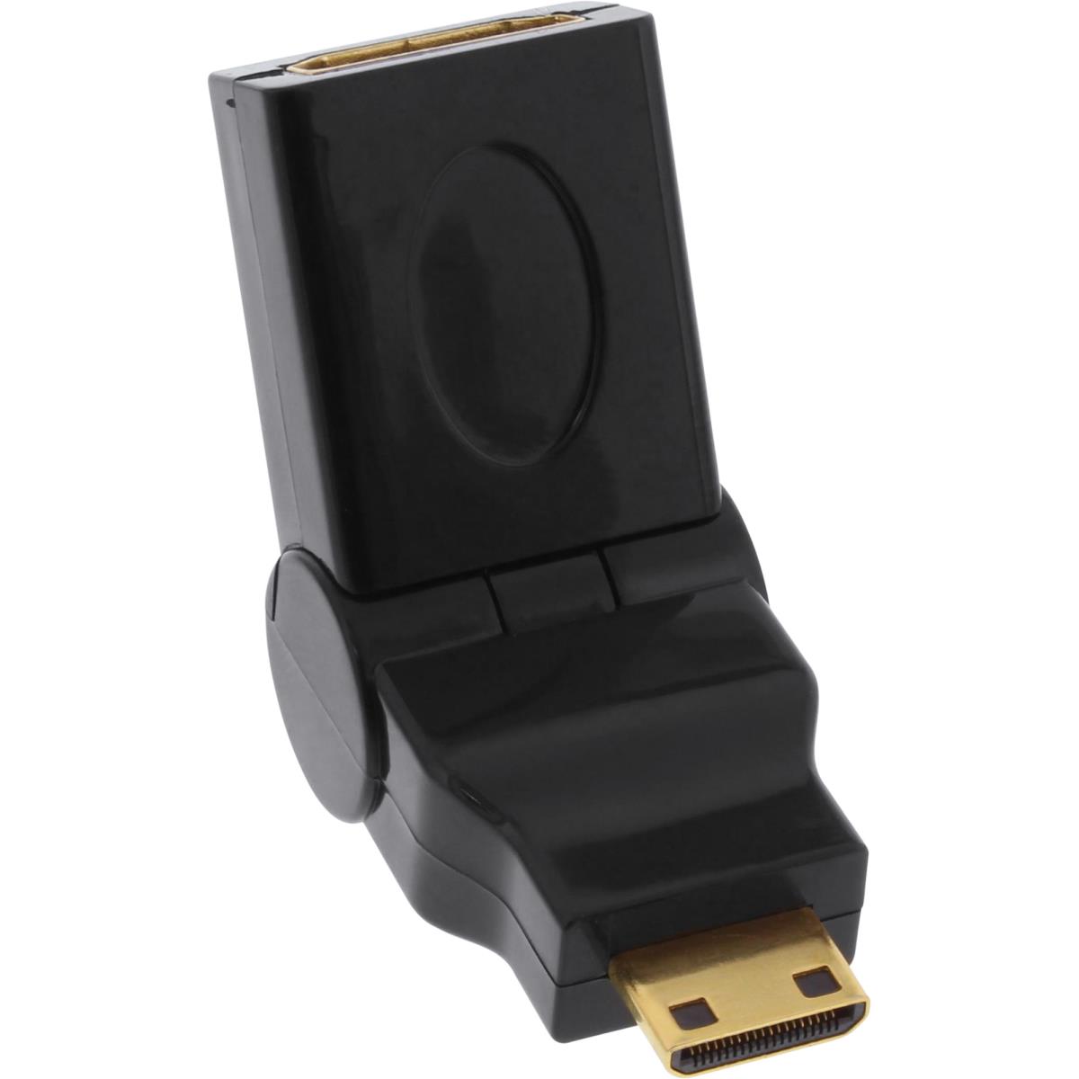EU Product - - HDMI Adapter, HDMI A Buchse auf Mini HDMI C Stecker, flexibel, 4K2K kompatibel, vergoldete Kontakte thumbnail