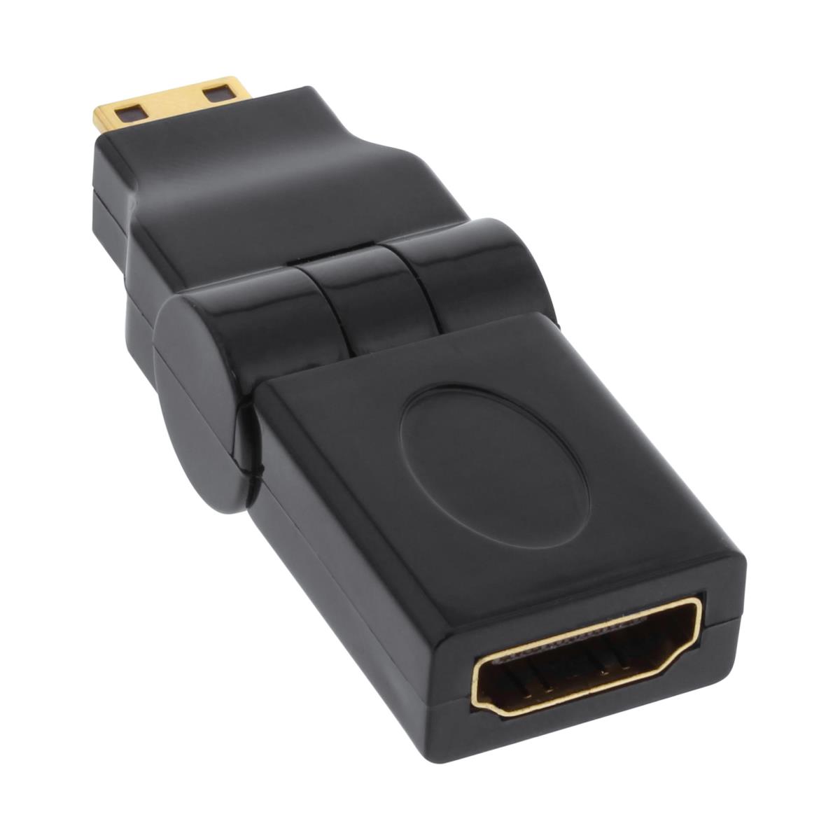 EU Product - - HDMI Adapter, HDMI A Buchse auf Mini HDMI C Stecker, flexibel, 4K2K kompatibel, vergoldete Kontakte thumbnail