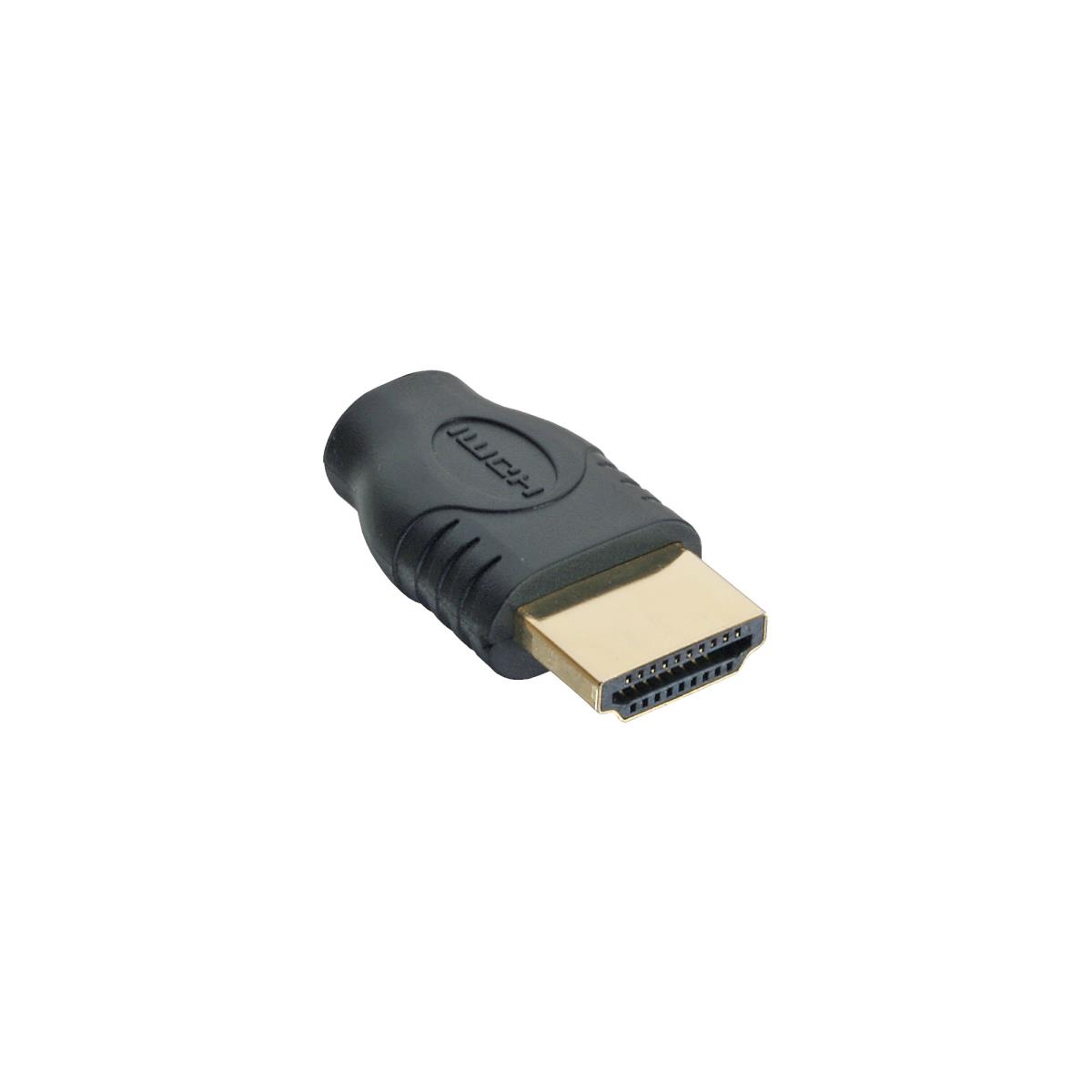 EU Product - - HDMI Adapter, HDMI A Stecker auf Micro HDMI D Buchse, vergoldete Kontakte thumbnail