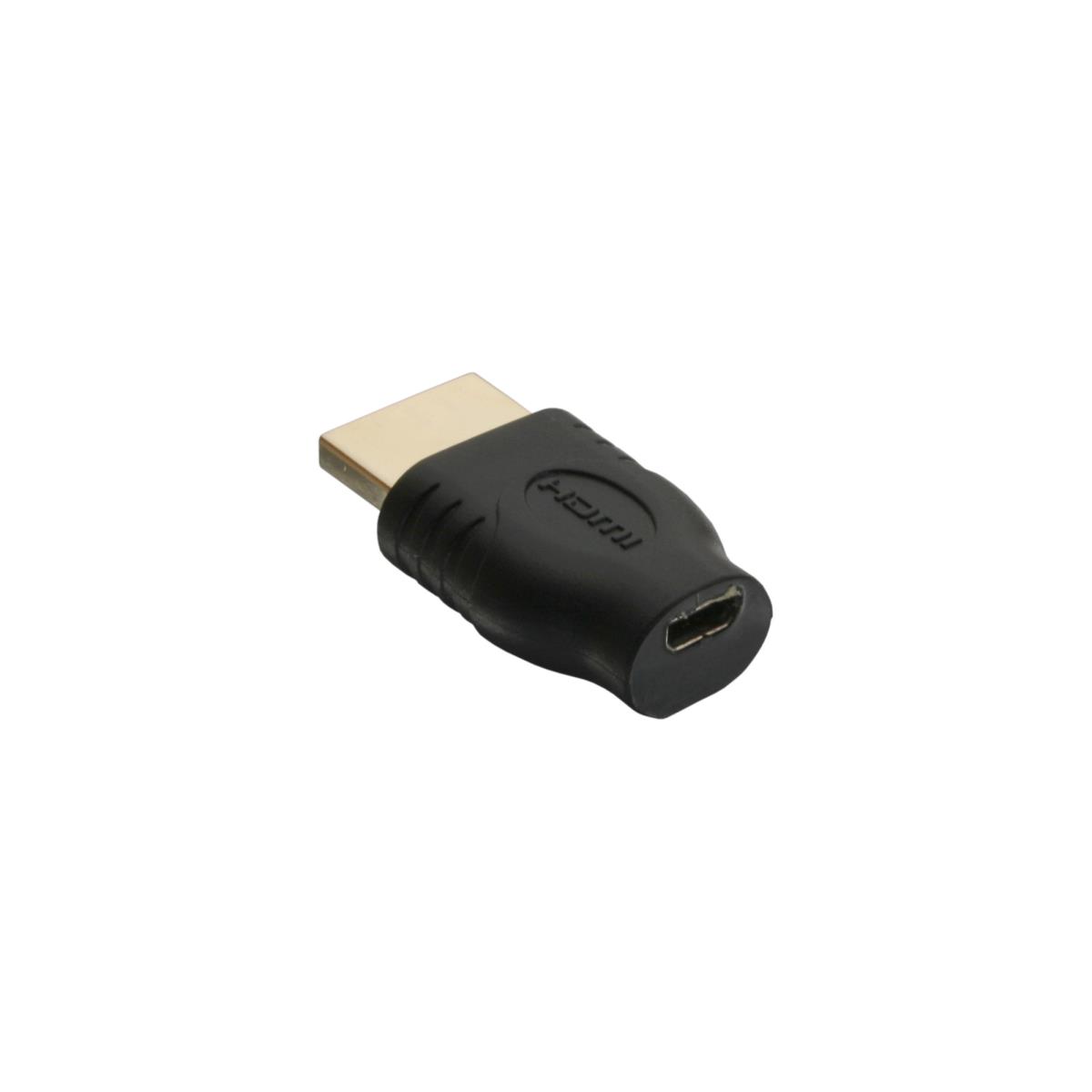 EU Product - - HDMI Adapter, HDMI A Stecker auf Micro HDMI D Buchse, vergoldete Kontakte thumbnail