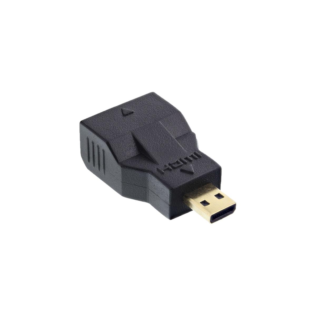 EU Product - - HDMI Adapter, Mini HDMI C Buchse auf Micro HDMI D Stecker, 4K2K kompatibel, vergoldete Kontakte thumbnail