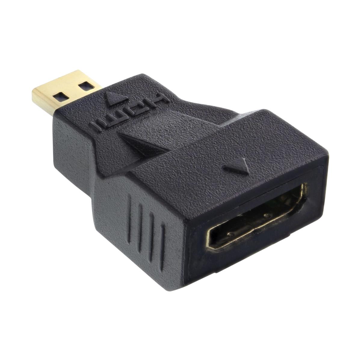 EU Product - - HDMI Adapter, Mini HDMI C Buchse auf Micro HDMI D Stecker, 4K2K kompatibel, vergoldete Kontakte thumbnail