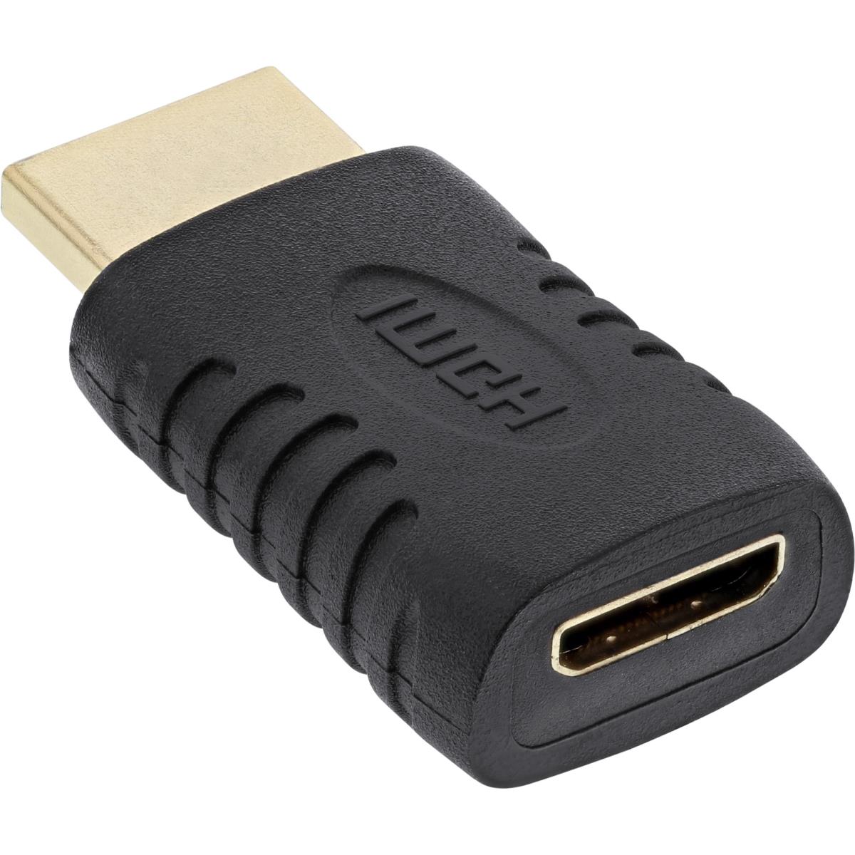 EU Product - - HDMI Adapter, HDMI A Stecker auf Mini HDMI C Buchse, 4K2K kompatibel, vergoldete Kontakte thumbnail