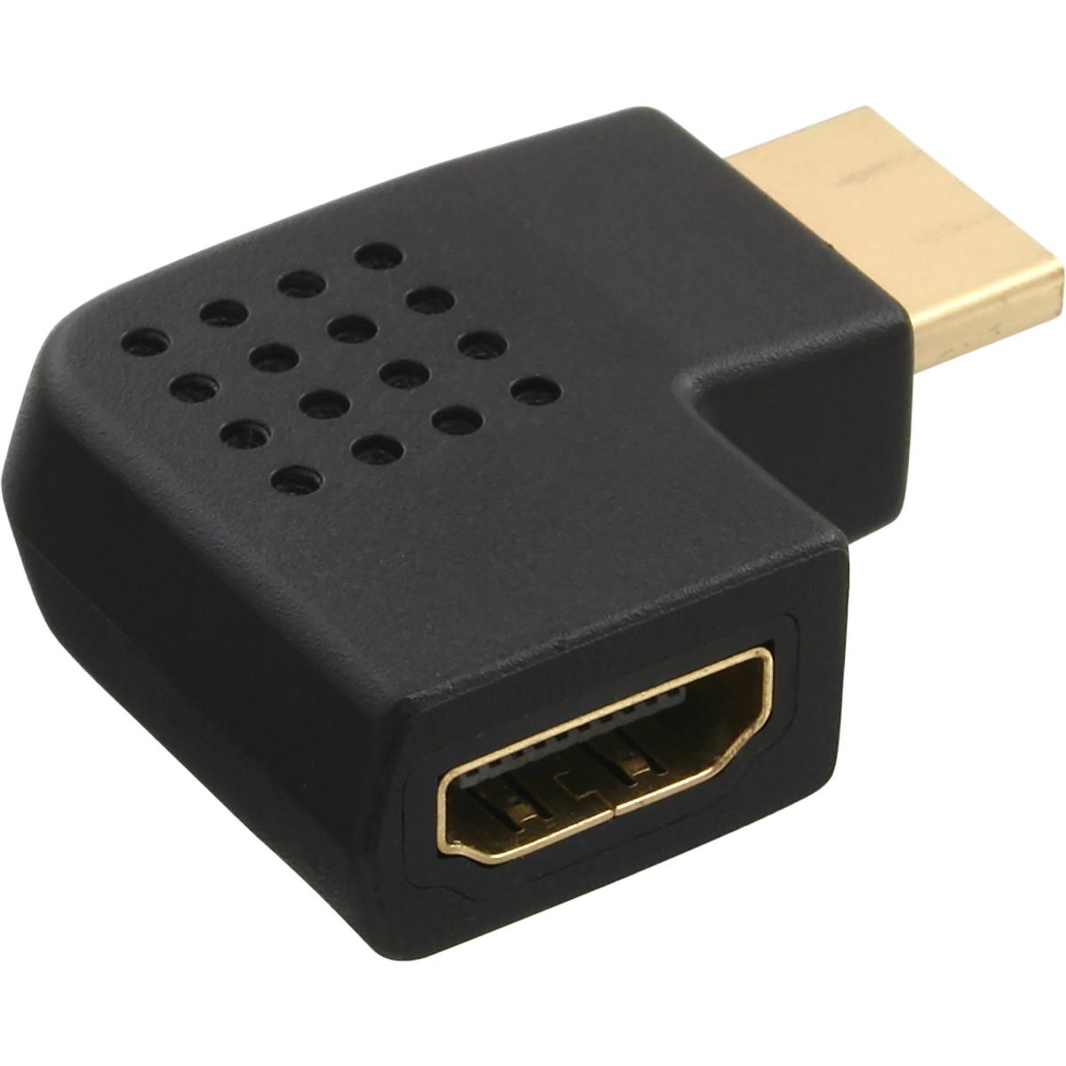 EU Product - - HDMI Adapter, Stecker / Buchse, seitlich links gewinkelt, vergoldete Kontakte, 4K2K kompatibel thumbnail