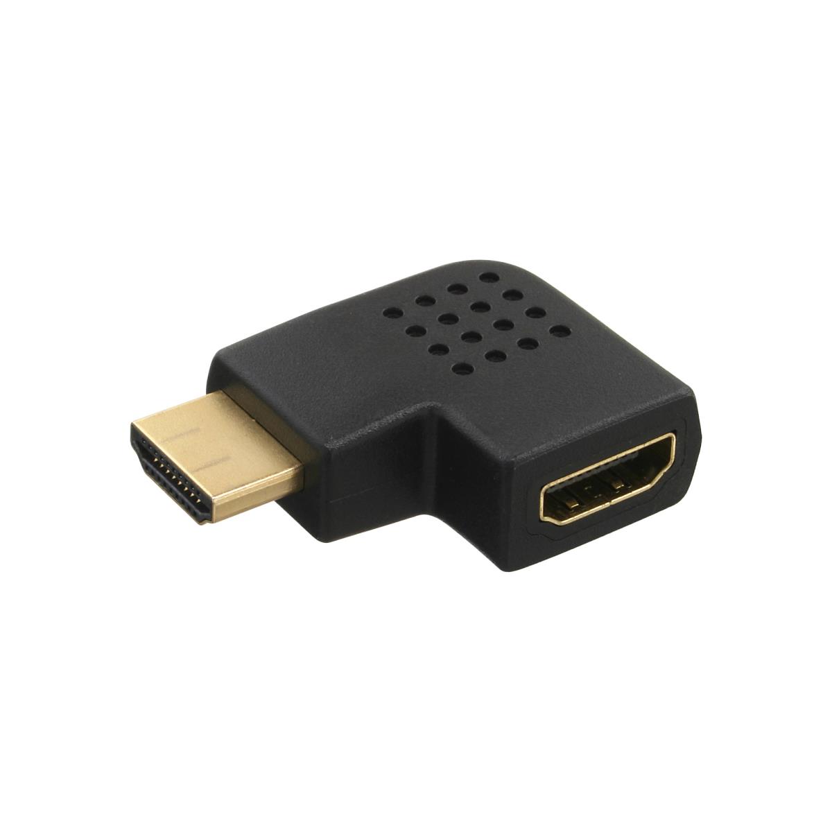 EU Product - - HDMI Adapter, Stecker / Buchse, seitlich rechts gewinkelt, vergoldete Kontakte, 4K2K kompatibel thumbnail