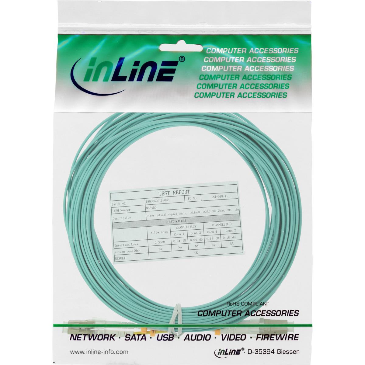 EU Product - - LWL Duplex Kabel, LC/LC, 50/125�m, OM3, 25m thumbnail