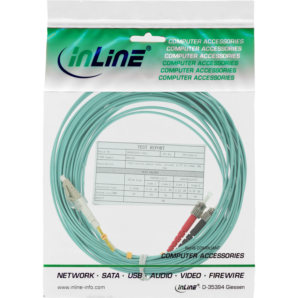 EU Product - - LWL Duplex Kabel, LC/ST, 50/125�m, OM3, 0,5m thumbnail
