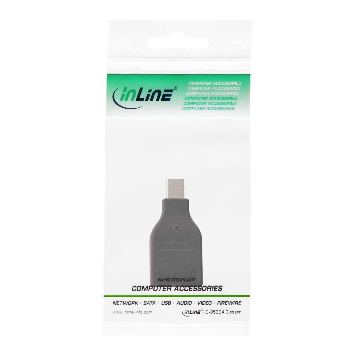 EU Product - - DisplayPort Adapter, mini DisplayPort Stecker auf DisplayPort Buchse, 4K/60Hz, schwarz thumbnail