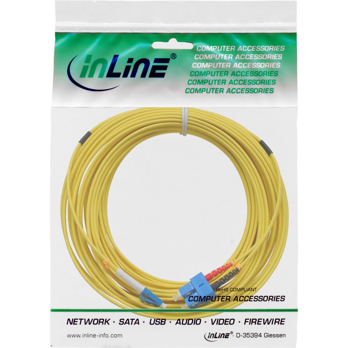 EU Product - - LWL Duplex Kabel, LC/SC, 9/125�m, OS2, 10m thumbnail
