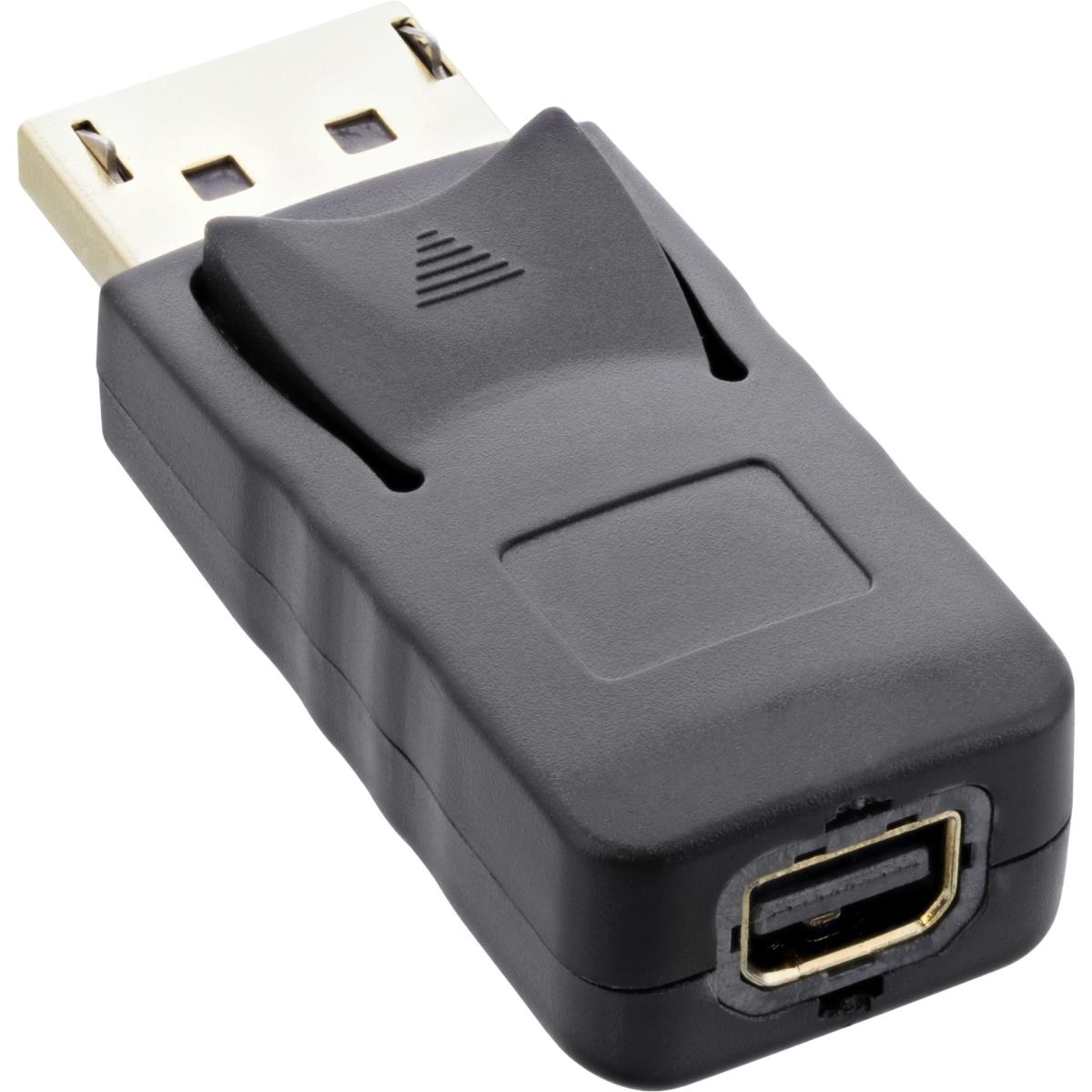 EU Product - - DisplayPort Adapter, DisplayPort Stecker auf mini DisplayPort Buchse, 4K/60Hz, schwarz/gold thumbnail