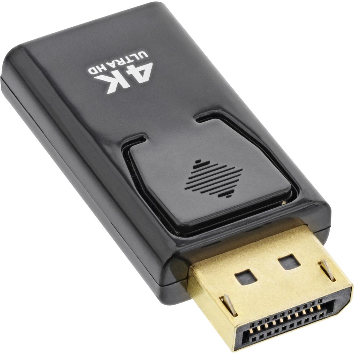 EU Product - - DisplayPort Adapter, DisplayPort Stecker auf HDMI Buchse, 4K/60Hz, mit Audio, schwarz thumbnail