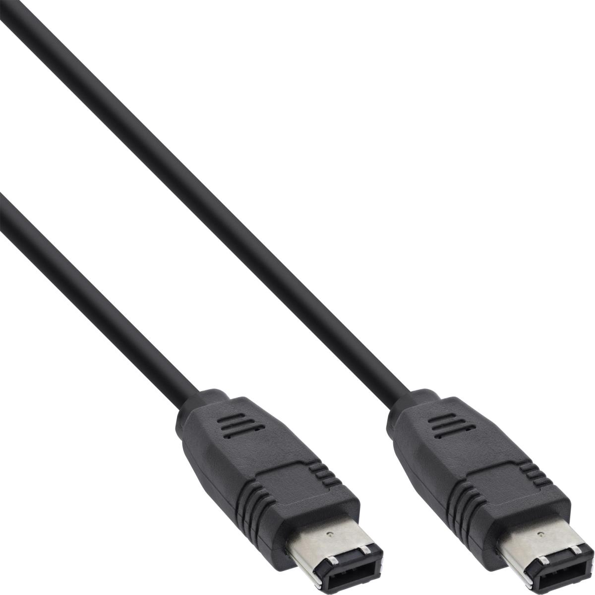 EU Product - - FireWire Kabel, IEEE1394 6pol Stecker / Stecker, schwarz, 0,5m thumbnail