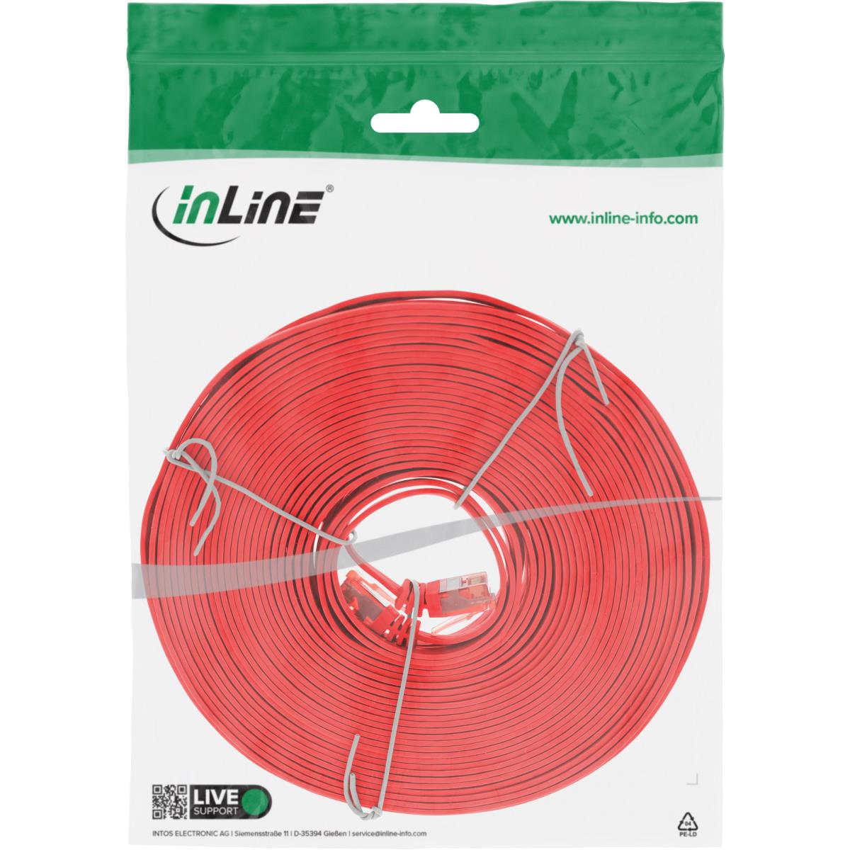 EU Product - � Patchkabel flach, U/UTP, Cat.6, rot, 10m thumbnail