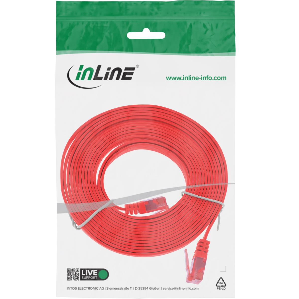 EU Product - - Patchkabel flach, U/UTP, Cat.6, rot, 5m thumbnail